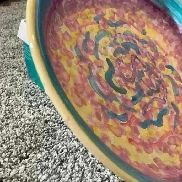 Grazia Deruta Pottery Ceramic Plate Hand Painted Italy-Multi-colors 10” - Picture 5 of 9